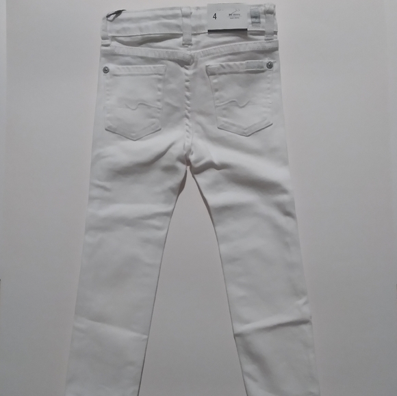 GIRLS SZ 4 7 FAM White Skinny - Picture 1 of 4